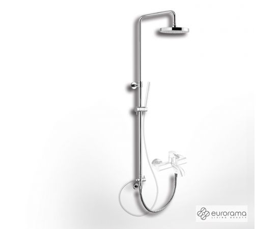 Eurorama Κολωνα Ντουζ Y83-144 εκ με Κεφαλη Φ20 Chrome - Στήλες Ντουζ - Υδρομασάζ στο AFOI TOGIA