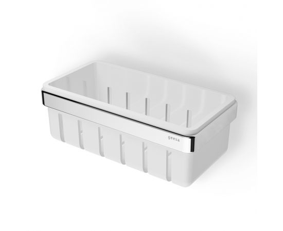 Geesa Frame Σπογγοθήκη Επιτοίχια White Matt - Σπογγοθήκες - Ραφιέρες στο AFOI TOGIA