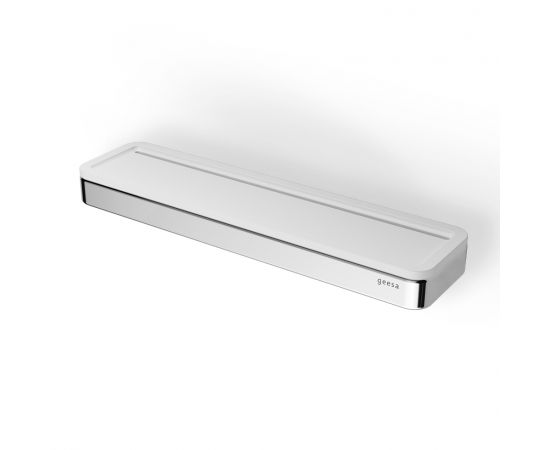 Geesa Frame Επιτοίχια Ραφιέρα Μπάνιου με 1 Ράφι White Matt - Σπογγοθήκες - Ραφιέρες στο AFOI TOGIA