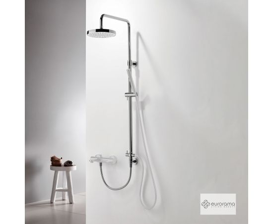 Eurorama Κολωνα Ντουζ Y83-144 εκ με Κεφαλη Φ20 Inox - Στήλες Ντουζ - Υδρομασάζ στο AFOI TOGIA