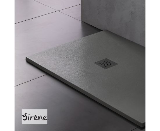 Sirene Slate Cast Marble Ορθογώνια Ντουζιέρα Τεχνητής Πέτρας 160x80cm Γκρι - Ντουζιέρες  στο AFOI TOGIA Sirene Slate Cast Marble Ορθογώνια Ντουζιέρα Τεχνητής Πέτρας 160x80cm Γκρι - Ντουζιέρες  στο AFOI TOGIA