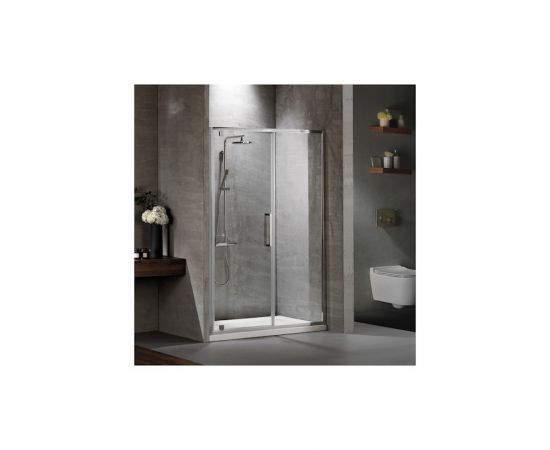 ΚΑΜΠΙΝΑ ΠΟΡΤΑ ΝΤΟΥΖΙΕΡΑΣ Devon Primus Plus 110 (107-111εκ) Pivot + Infill  Χρώμιο - Καμπίνες στο AFOI TOGIA