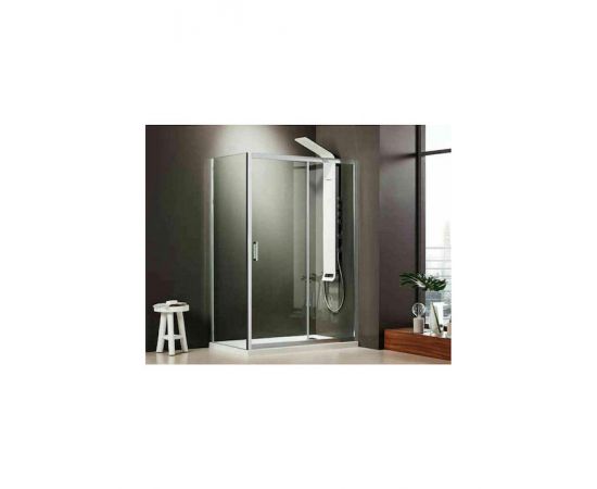 Axis Slider Διαχωριστικό Ντουζιέρας με Συρόμενη Πόρτα 117-121x185cm Clean Glass - Ελεύθερη τοποθέτηση στο AFOI TOGIA