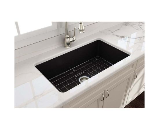 Bocchi Υποκαθήμενος Νεροχύτης Πορσελάνινος 81x48cm Black Matt - Γρανίτες στο AFOI TOGIA