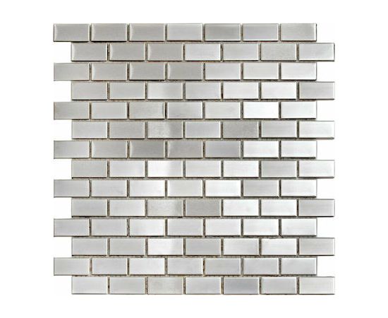 Γυάλινη Ψηφίδα Glass Mosaic D14 (Metal Silver) 26,5x29,8 - Μπάνιο στο AFOI TOGIA
