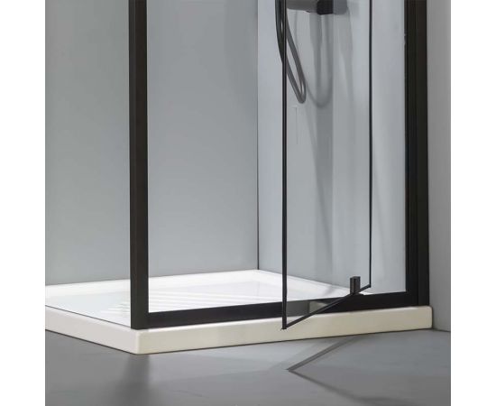 Devon Flow Corner Entry 90x90x195cm Clean Glass Black Matt - Καμπίνες στο AFOI TOGIA Devon Flow Corner Entry 90x90x195cm Clean Glass Black Matt - Καμπίνες στο AFOI TOGIA