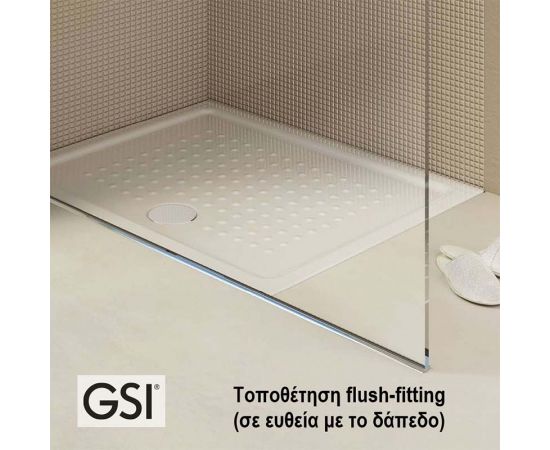 GSI Slim 4384-300 Τετράγωνη Πορσελάνινη Ντουζιέρα 80x80cm Λευκή - Ντουζιέρες  στο AFOI TOGIA GSI Slim 4384-300 Τετράγωνη Πορσελάνινη Ντουζιέρα 80x80cm Λευκή - Ντουζιέρες  στο AFOI TOGIA