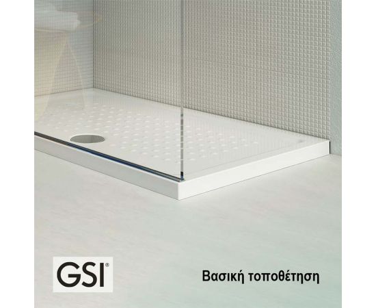 GSI Slim 4385-300 Ορθογώνια Πορσελάνινη Ντουζιέρα 100x80cm Λευκή - Ντουζιέρες  στο AFOI TOGIA GSI Slim 4385-300 Ορθογώνια Πορσελάνινη Ντουζιέρα 100x80cm Λευκή - Ντουζιέρες  στο AFOI TOGIA