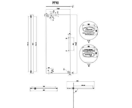 Devon Flow Corner Entry 90x90x195cm Clean Glass Black Matt - Καμπίνες στο AFOI TOGIA Devon Flow Corner Entry 90x90x195cm Clean Glass Black Matt - Καμπίνες στο AFOI TOGIA