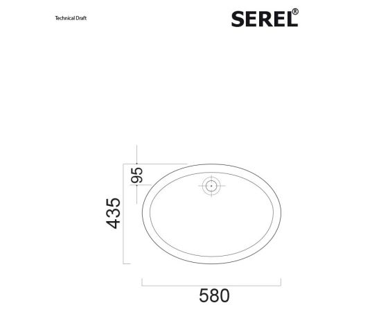 Serel 0501 Υποκαθήμενος Νιπτήρας Πορσελάνης 58x43.5cm Λευκός - Υποκαθήμενοι στο AFOI TOGIA