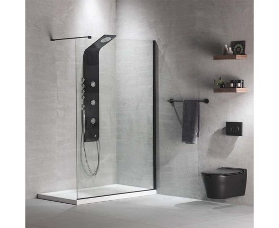 Devon Iwis Walk-In Διαχωριστικό Ντουζιέρας 97-99x200cm Clean Glass Black Matt - Ελεύθερη τοποθέτηση στο AFOI TOGIA Devon Iwis Walk-In Διαχωριστικό Ντουζιέρας 97-99x200cm Clean Glass Black Matt - Ελεύθερη τοποθέτηση στο AFOI TOGIA