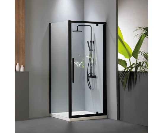 Devon Pivot Flow 77-81x195cm Clean Glass Black Matt - Καμπίνες στο AFOI TOGIA Devon Pivot Flow 77-81x195cm Clean Glass Black Matt - Καμπίνες στο AFOI TOGIA