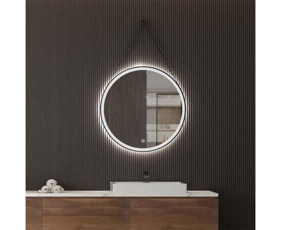 Luminor Fly Round Bathroom Mirror with Light 60x60cm - Mirrors στο AFOI TOGIA