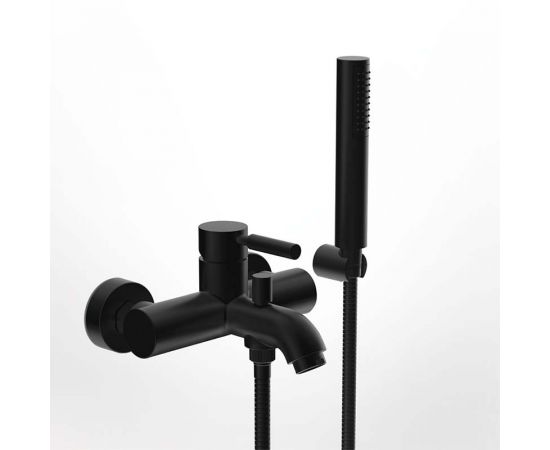 La Torre New Tech Αναμεικτική Μπαταρία Μπανιέρας Πλήρες Σετ Μαύρη - Λουτρού στο AFOI TOGIA